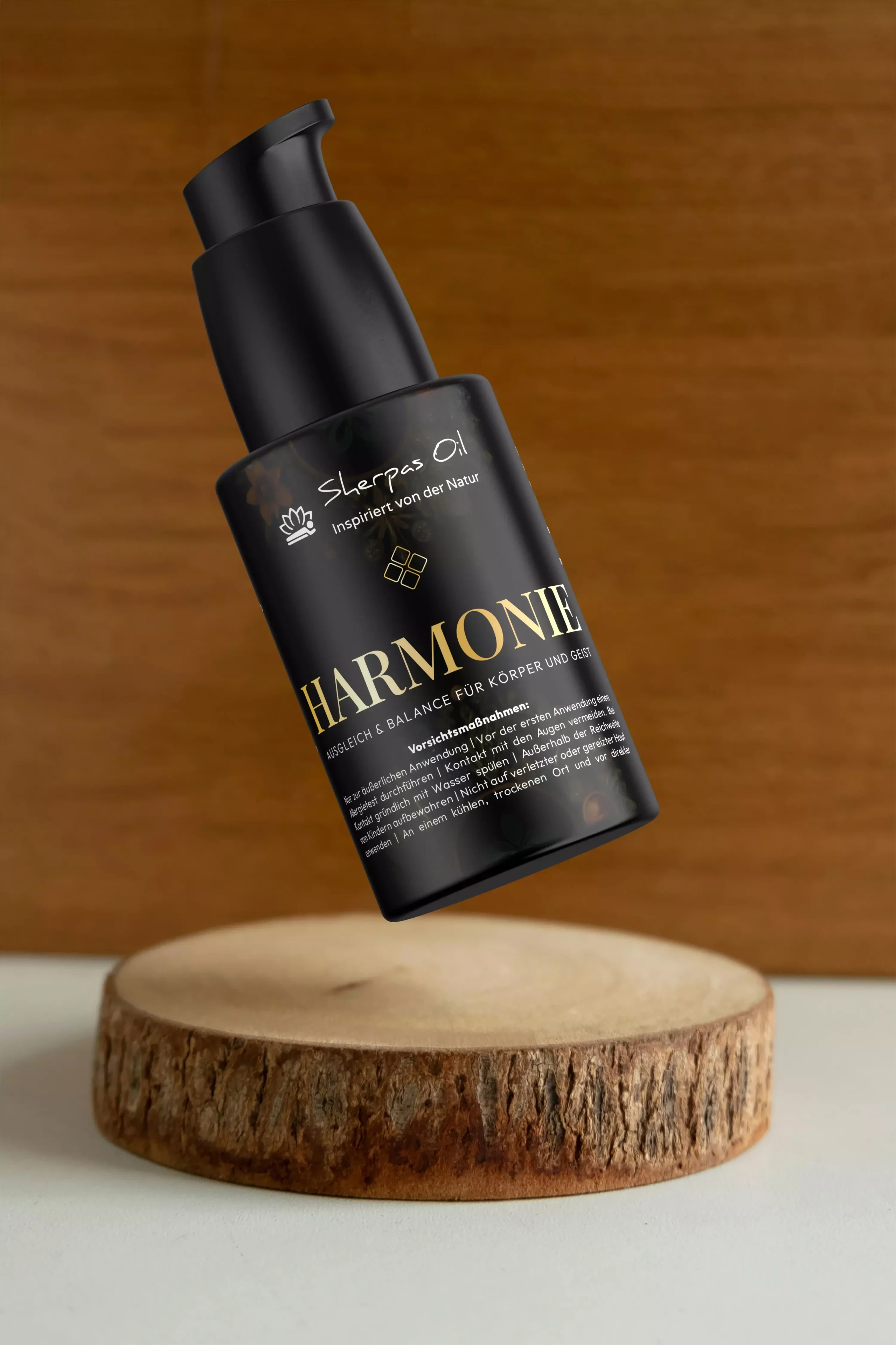 Shanti von Sherpas Oil – ein ausgleichendes ayurvedisches Körperöl in der 200‑ml‑Flasche, ideal für Ruhe, Balance und innere Harmonie, handgemacht mit liebe und achtsamkeit